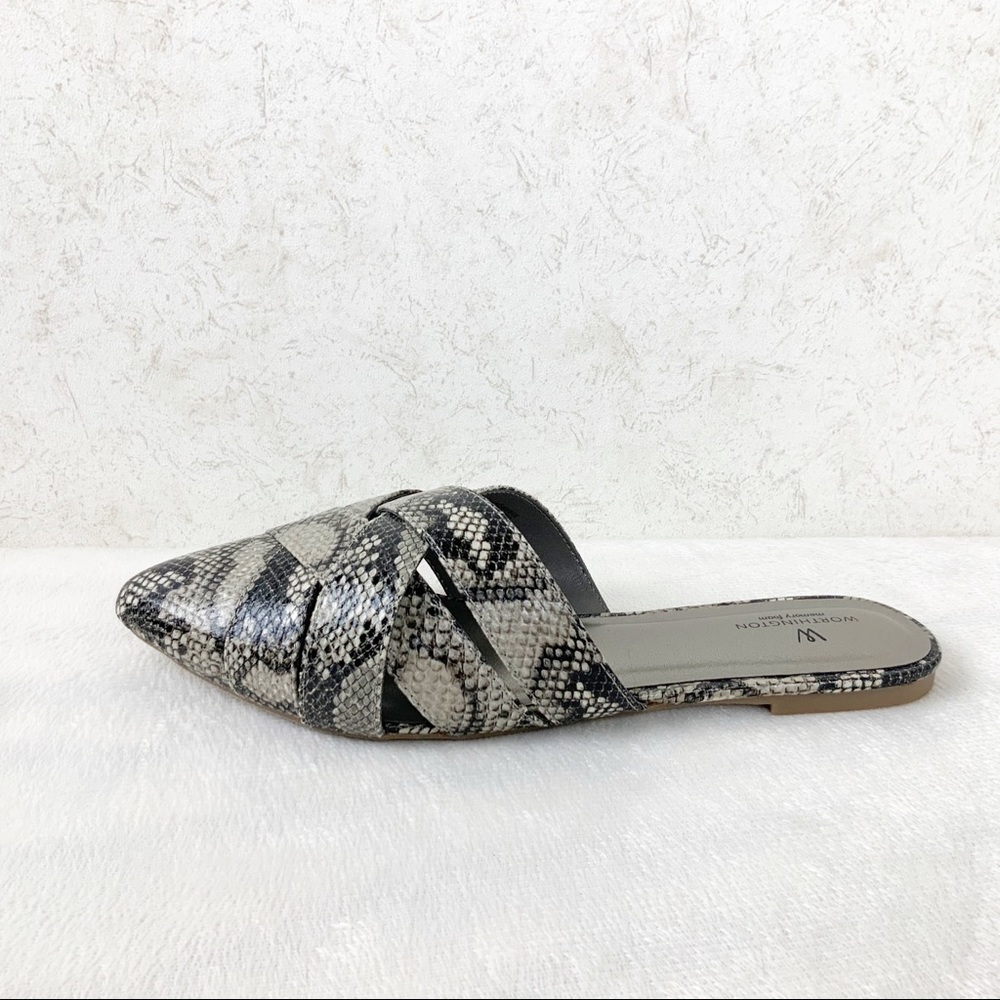 Worthington Cadet Snake Reptile Print Mules Memory Foam 8.5 Boho - Picture 5 of 11